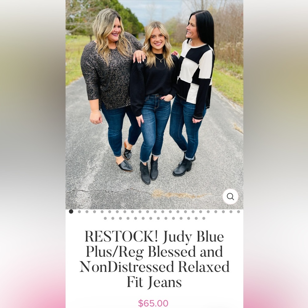 Judy Blue Blessed and NonDistressed Relaxed Fit Jeans. Size 9